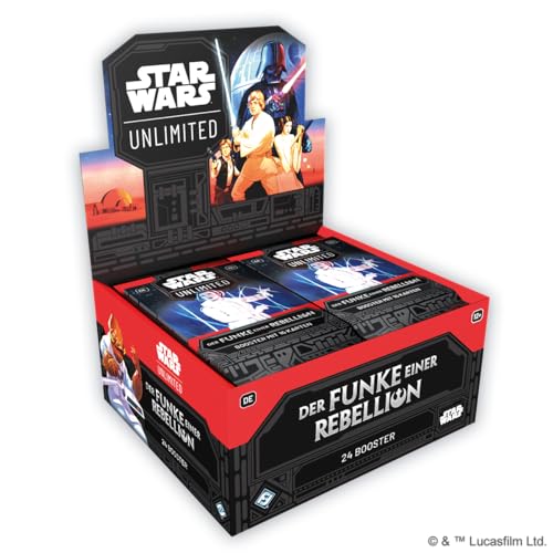 Star Wars: Unlimited TCG Der Funke einer Rebellion BOOSTER DISPLAY (24 Booster Packs) - Trading Card Game, Alter 12+, 2 Spieler, 20 Minuten, von Fantasy Flight Games, Deutsch von Fantasy Flight Games