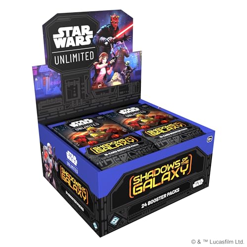 Star Wars: Unlimited TCG Shadows of The Galaxy Booster Display (24 Booster Packs) - Trading Card Game für Kinder und Erwachsene, Alter 12+, 2+ Spieler, 20 Minuten, von Fantasy Flight Games, Englisch von Fantasy Flight Games