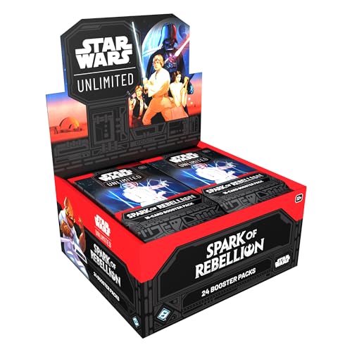 Star Wars: Unlimited TCG Spark of Rebellion BOOSTER DISPLAY (24 Booster Packs) - Trading Card Game, Alter 12+, 2 Spieler, 20 Minuten, von Fantasy Flight Games, Englisch von Fantasy Flight Games