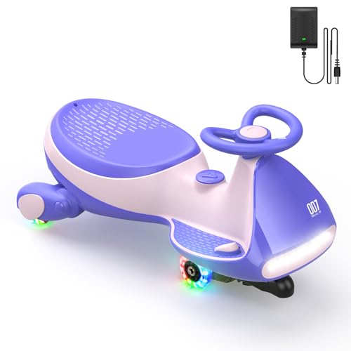 FanttikRide 12V N7 Pro Kinder Elektroauto, Elektrisches Rutschauto mit Pedal, 2 in 1 Kinder Auto, aufladbar Batterie 2 Geschwindigkeit Kippschutz Leuchtende Räder Bluetooth für Kind ab 3 Jahren, Rosa von FanttikRide