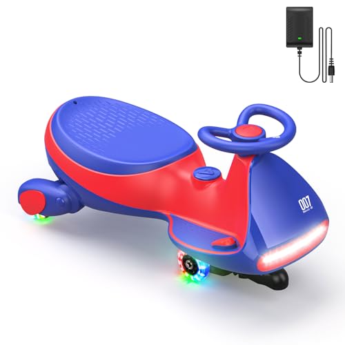 FanttikRide 12V N7 Pro Kinder Elektroauto, Elektrisches Rutschauto mit Pedal, 2 in 1 Kinder Auto, aufladbar Batterie 2 Geschwindigkeit Kippschutz Leuchtende Räder Bluetooth für Kind ab 3 Jahren, Blau von FanttikRide