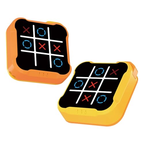 2ST Elektronisches Tic·Tac·Toes Spiel, tragbare Tic-Tac-Toes Puzzle-Spielekonsole, 3-in-1 Handheld Puzzlekonsole, Klassisches Fingerspitzen Spielzeug, Puzzle-Erleuchtungs-Fidget-Spielzeug,1-4 Spieler von Fanysdsi