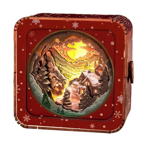 Fanysdsi 3D Puzzle Nachtlicht,3D Holzpuzzle Nachtlicht,DI.Y 3D Puzzle Kunstlampe,3D Holzpuzzle für Erwachsene und Kinder,Exquisite Schreibtisch Dekorlampe,Geschenk für Puzzle Liebhaber(Weihnachtsbaum) von Fanysdsi