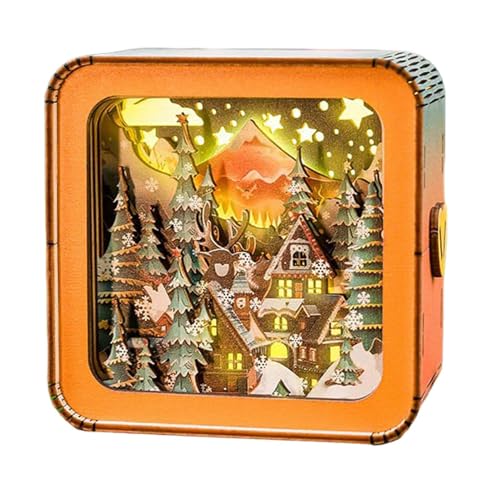 Fanysdsi 3D Puzzle Nachtlicht,3D Holzpuzzle Nachtlicht,DI.Y 3D Puzzle Kunstlampe,3D Holzpuzzle für Erwachsene und Kinder,Exquisite Schreibtisch Dekorlampe,Geschenk für Puzzle Liebhaber(Weihnachtsbaum) von Fanysdsi