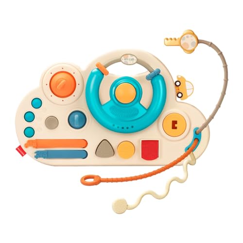 Fanysdsi Autofahrendes Kleinkind-Lenkrad-Spielzeug,Lenkrad für Kinder - Fahrpädagogisches Musikspielzeug,Lernspielzeug, praktische Installation, interaktives Lenkradspielzeug für Kleinkinder ab 3 von Fanysdsi