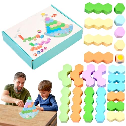 Fanysdsi Balance-Stapelspiel aus Holz, Turm-Balance-Spiel | Blockiert sensorisches Spielzeug,Balance-Spiele für Kinder im Alter von 2–5 Jahren, Bausteine, Brettspiele, Balance-Turm-Spiel für Familie, von Fanysdsi