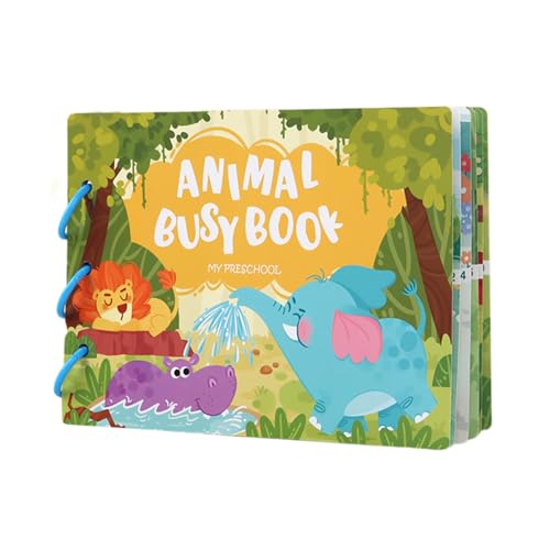 Fanysdsi Busy Book für Kinder, Busy Book - Montessori-Lernspielzeug für Vorschulkinder,Reiseaktivitätsbücher, Beschäftigungsbuch für Kleinkinder, Spielzeug für Jungen, Mädchen, Kinder von Fanysdsi