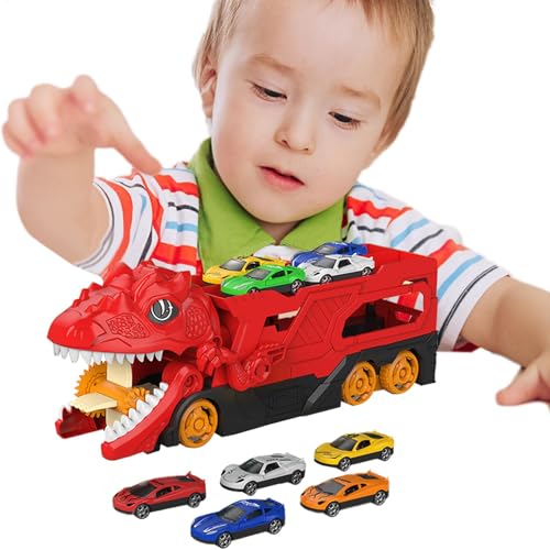 Fanysdsi Dinosaurier-Autospielzeug,Dinosaurier-Verwandlungsspielzeug | Kreative Dinosaurier-Spielzeug-LKWs, Tier-Autospielzeug - Mehrzweck-Dinosaurier-Transporter-LKW, Dinosaurier-Verschlingungsauto von Fanysdsi