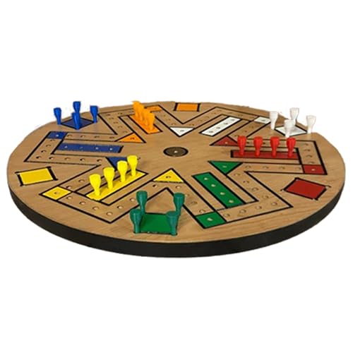 Fanysdsi Fast Track Brettspiel,Doppelseitig bemaltes Holzbrettspiel für 3-6 Spieler | Großes Original-Marmor-Brettspiel, lustiges und aufregendes Familienspiel für Kinder, Jugendliche und Erwachsene von Fanysdsi