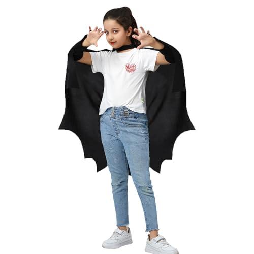 Fanysdsi Fledermaus-Vampir-Kostümzubehör für Kinder, Fledermaus-Overall für Kinder | Fledermausflügel Cosplay Overall Set - Kleinkind-Cosplay-Sammelzubehör für Kinder, Kleinkinder, Mädchen, von Fanysdsi