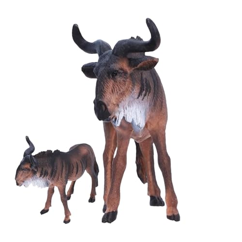 Fanysdsi Gnus-Spielzeug, Gnus-Figur | Tiermodellfiguren - Realistische kleine Tierfiguren, pädagogische Tierfiguren für Kinder, Partygeschenk-Dekorationsspielzeug von Fanysdsi