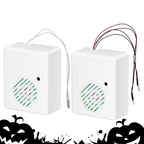 Fanysdsi Halloween-Sound-Lautsprecher, Halloween-Sound-Maschine, Farbwechselnde 2X Halloween-Soundsensor Halloween-Schrei-Lautsprecher, Horror-Tricky-Sound-Lautsprechermaschine, schreiende, von Fanysdsi