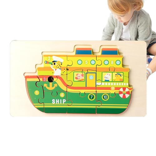 Fanysdsi Holzpuzzles für Kleinkinder,Holzpuzzles für Kleinkinder - Buntes Fahrzeugdesign aus Holz für Kleinkinder | Multifunktionale dekorative Vorschul-Lernaktivitäten, sensorisches STEM-Spielzeug von Fanysdsi