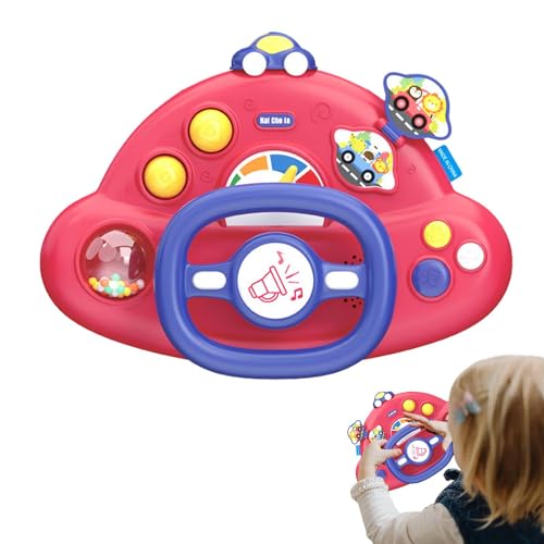 Fanysdsi Kinder-Lenkrad-Spielzeug,Lenkrad-Spielzeug für Kinder - Musikalisches Fahr-Controller-Lenkrad-Spielzeug,Interaktives, tragbares Lernspielzeug, Fahrerspielzeug für Kinder und Kleinkinder von Fanysdsi