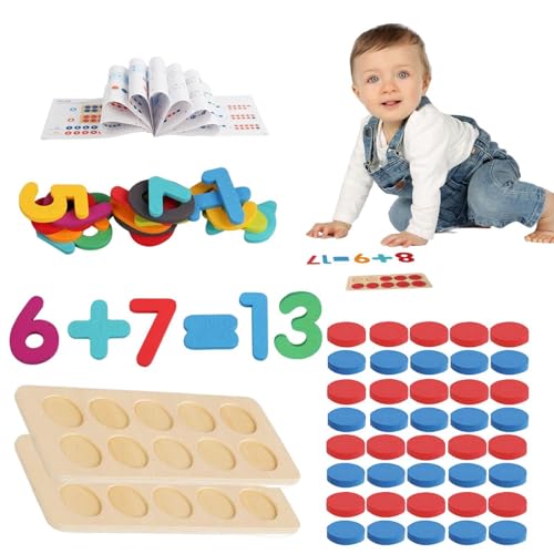 Fanysdsi Mathe-Lehrmittel, Mathe-Lernspielzeug | Lernspielzeug - Holz-Mathe-Lernbrett-Spielzeug, Mathe-Spielzeug, Mathe-Operations-Spielzeug für Kinder, Vorschul-Mathe-Spiel von Fanysdsi