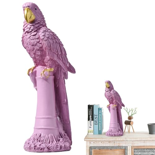 Fanysdsi Papagei Ornament,Vogelfiguren Sammlerstücke, Vogelstatuen | Leichter, luxuriöser Stil, realistische, handbemalte Ara-Figur für Lernspielzeug von Fanysdsi