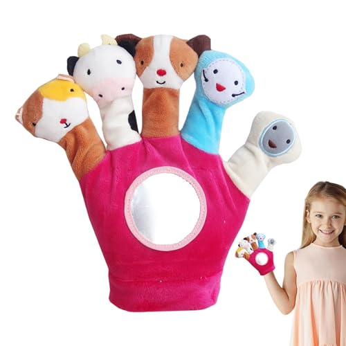 Fanysdsi Plüsch-Handpuppe,Plüschtier-Handpuppen - Story-Time-Spielzeug - 5 Tierdesigns, Handpuppenhandschuhe, Plüschpuppe, interaktives Lernspielzeug zum Geschichtenerzählen von Fanysdsi