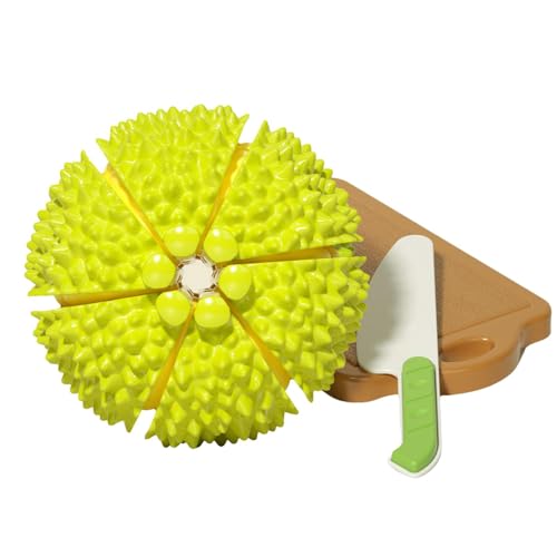 Fanysdsi Schneidbarer Durian, realistisches Durian-Spielzeug - Schneidebares Durian-Spielzeug für die Küche | Interaktives Simulations-Durian-Spielzeug, frühes Lernspielzeug Durian-Schneidebrett für von Fanysdsi