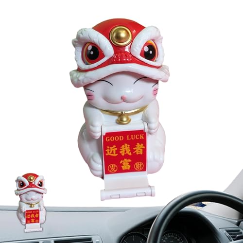 Fanysdsi Wackelkopf für Autos,Armaturenbrett-Wackelkopf,Niedlicher chinesischer Tanzender Löwe mit Wackelkopf - Desktop-Schaukelstatuen, Wackeltänzer-Spielzeug, Armaturenbrett-Figuren, von Fanysdsi