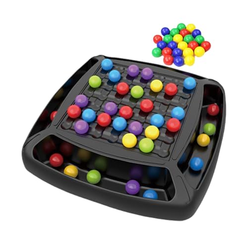 Intellektuelles Schachbret - Duales Duell, Rainbow Ball Chess Board Games, Regenbogenball Eliminierung Spiel, Familienspiel und Matching Strategiespiel für Kinder und Erwachsene, Logisches Denken von Fanysdsi