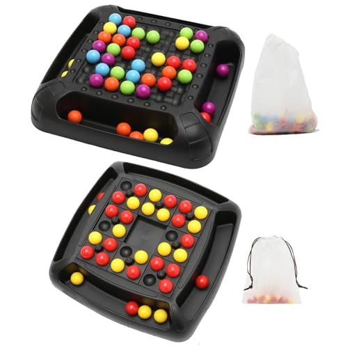 Intellektuelles Schachbret - Duales Duell, Regenbogenball Eliminationsspiel, Rainbow Ball Chess Board Games, Familienspiel und Matching Strategiespiel für Kinder und Erwachsene, Logisches Denken von Fanysdsi