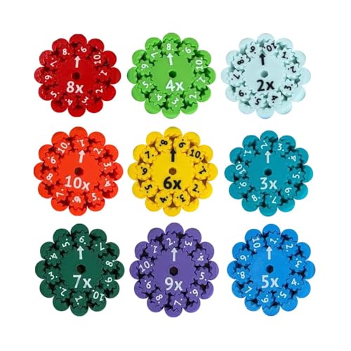 Mathe Fidgets Spinners, Math Fact Finger Spinner Toys, 9ST Mathe Fakten Spinner Fidget Sensorisches Spielzeug, Blumenform Lindert Stress Zappel Spielzeug, Lernspielzeug für Kinder, die Rechnen Lernen von Fanysdsi