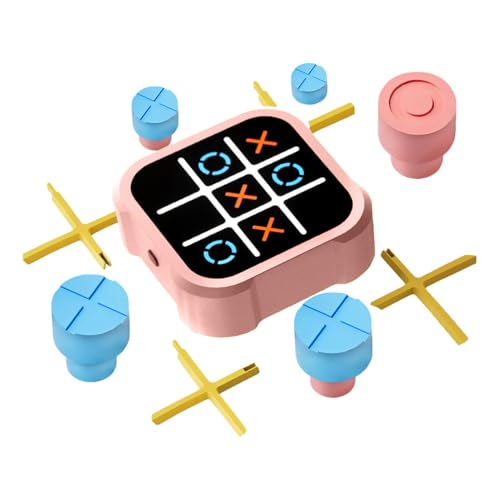 Tic·Tac·Toe Bolt-Spiel, Tic Tac Toes Puzzlespielkonsole, 3 in1 Handheld Spielekonsole, Klassische Strategiespiele für Bildung und Gedächtniswachstum, Fidget Toys Brettspiele, Denkspiel, 1–4 Spieler von Fanysdsi