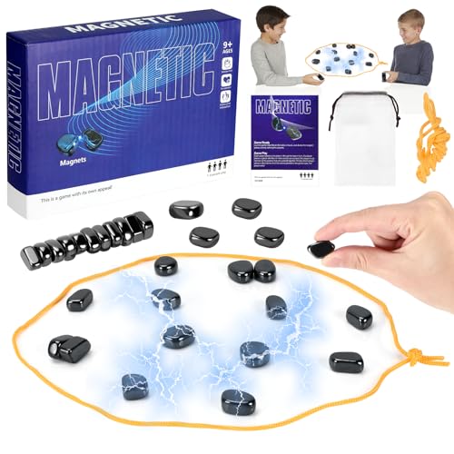 Farekass Magnetisches Schachspiel, Magnetisches Schachbrett Kampfschach mit Magneteffekt, magnetspiel Brettspiel, Reisen Schach Magnetisch Magnetische Steine Brettspiel, tragbares Magnetic Chess von Farerkass