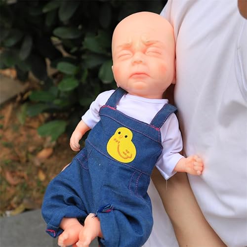 Farious 40CM Realistic Full Silicone Baby Doll,Lifelike Reborn Baby Dolls, Toy, and Collectible.Bald Boy Younger Elder 020 von Farious