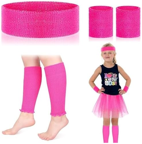 80Er Jahre Outfit Kinder. 80Er Jahre Kostüm Kinder Mädchen Oder Disco Outfit Damen Perfekt Für Karneval Rockstar Outfit Oder Retro 90Er Look Mit Accessoires von Fartoni