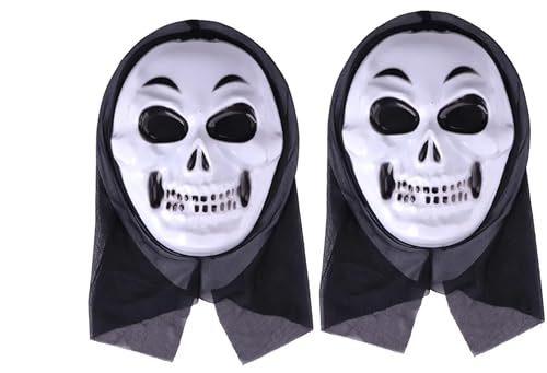 Kinderskelettmaske. Schädelmaske Für Kinder Oder Erwachsene. Realistische Skelett- Oder Totenkopfmaske Mit Kapuze. Totenkopfmaske Halloween Oder Kinderskelettmaske. von Fartoni