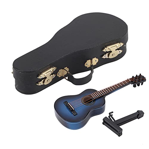 Miniatur-Gitarren-Modell-Display aus Holz, Mini-Musik-Ornamente, Handwerk, Heimdekoration (14 cm) von Faruxue