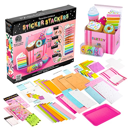 Fashion Angels - Sticker Stackers Konditorei-Set Sticker aus Moosgummi zum Gestalten in 3D, Spielzeug-Lebensmittel für Kinder, MINT-Spielzeug, Kreative Aktivität, ab 8 Jahren, F13195 von Fashion Angels