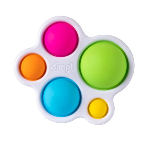 Fat Brain Dimpl, frühes Entwicklungsspielzeug, Lernspielzeug, Push und Pop Spielzeug, Fidget Toy Set für Babys, sensorisches Spielzeug für Babys, farbenfrohes Spielzeug ab 10 Monaten und älter von Fat Brain Toys