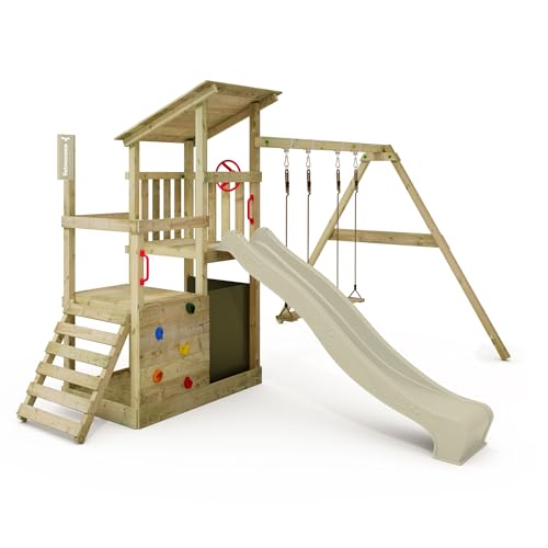 FATMOOSE Spielturm Klettergerüst FruityForest Fun XXL mit Schaukel & salbeigrüner Rutsche, Outdoor Kinder Kletterturm mit Sandkasten, Leiter & Spiel-Zubehör für den Garten FATMOOSE Spielturm Klettergerüst FruityForest Fun XXL mit Schaukel & salbeigrüner Rutsche, Outdoor Kinder Kletterturm mit Sandkasten, Leiter & Spiel-Zubehör für den Garten von Fatmoose