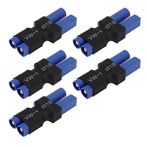 Fauitay 5 PCs EC5 Femal DER EC3 MALD BLAU BLAU BLAUS Bald GUMME CLASTE CLASTE Copper 10x20x48mm EC5 Bis EC3 -Adapter für RC -Auto Fauitay 5 PCs EC5 Femal DER EC3 MALD BLAU BLAU BLAUS Bald GUMME CLASTE CLASTE Copper 10x20x48mm EC5 Bis EC3 -Adapter für RC -Auto von Fauitay