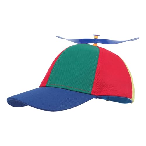 Faxianther Kinder Bunte Propellermütze Propeller-Mütze Lustige Baseball Cap Helikopter Kappe Propeller Cap Hubschraubermütze Hubschrauber-Kappe für Party Hochzeit Halloween von Faxianther