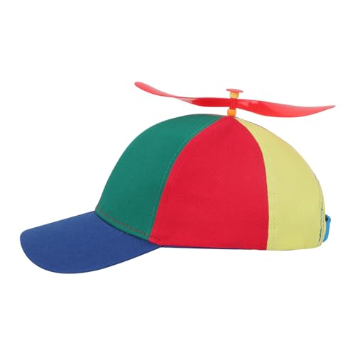 Faxianther Kinder Bunte Propellermütze Propeller-Mütze Lustige Baseball Cap Helikopter Kappe Propeller Cap Hubschraubermütze Hubschrauber-Kappe für Party Hochzeit Halloween von Faxianther