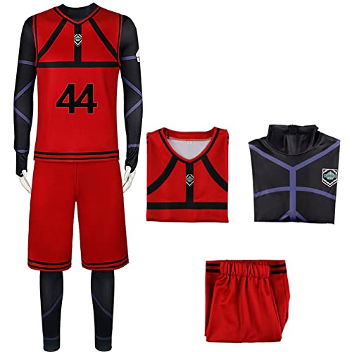 Fayeeda Anime BLUE LOCK Cosplay Kostüm Set Bachira Meguru/Isagi Yoichi Cosplay Sportbekleidung Fußball Anime Outfit Männer Anzug Halloween von Fayeeda