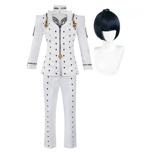 Giorno Giovanna Cosplay Kostüm Set Anime Charaktere Cosplay Uniform Rollenspiel Verkleidung mit Perücke Halloween Party Karneval Kostüm von Fayeeda