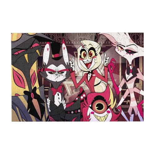 Puzzle 300/500 Stück Ainme Hazbin Hotel Alastor buntes Legespiel DIY Holz Geschicklichkeitsspiel Geschenk Erwachsenenpuzzle ab 14 Jahren von Fayeeda