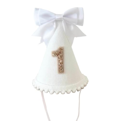Stilvoller Baby-Geburtstagshut, Kopfbedeckung, schöner Schleifen-Charm, weicher Stoff, für Kinder ab 1 Jahr, modische Baby-Kopfbedeckung Stilvoller Baby-Geburtstagshut, Kopfbedeckung, schöner Schleifen-Charm, weicher Stoff, für Kinder ab 1 Jahr, modische Baby-Kopfbedeckung von Fazvncv