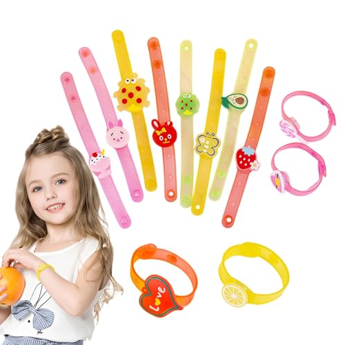 12 x LED-Armband-Set, buntes blinkendes LED-Armband, 12 Stück, beleuchtetes Spielzeug für Nachtpartys, leuchtende Armbänder und Stick-Armbänder, perfekt für dunkle Veranstaltungen und Partygeschenke von Fbinys