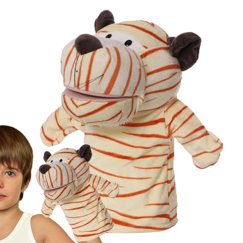 Animal Puppets, Soft Plush Hand Puppets, Funny Cartoon Doll, Interactive Storytelling Toy, Expressive Movable Mouth, 25cm/9.84 Inch, Ideal for Easter Basket Stuffers Playtime von Fbinys