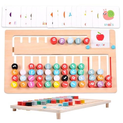 Buchstaben-Matching-Spiel, Kinder Rechtschreibspiel, Holzbuchstabenpuzzle, Lernpuzzlebrett, Lernspielzeug, Rechtschreib-Puzzle-Spiel, Kinder Lernspielzeug, Buchstaben-Puzzle-Board, Lernspiel von Fbinys