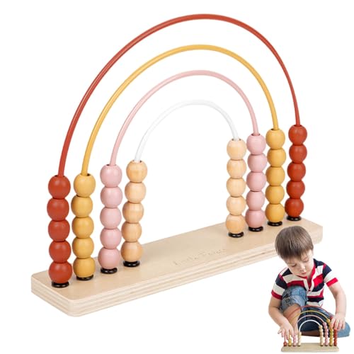 Counting Frame for Kids, Miniature Counting Frame, Wooden Educational Abacus, 4 Rows Abacus for Kids, Math Manipulatives Abacus, Kids Counting Frame, Wooden Abacus, Educational Math Toy von Fbinys