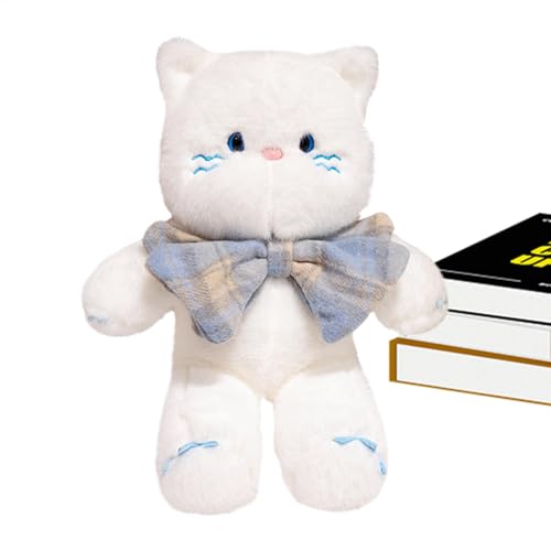 Cute Cartoon Cat Plush, Soft Cuddly Cat Pillow, Comfortable Stuffed Animal Toy, Cat Plush Pillow for Kids, Cartoon Cat Decorative Pillow, Lightweight Plush Cat Toy, Durable Stuffed Cat Companion von Fbinys