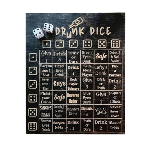 Drinking Dice Game Set, Party Drinking Dice, Bar Game Dice, Adult Drinking Dice, Fun Drinking Game, Wooden Dice Party Game, Drunk Party Dice, Drinking Challenges Dice, Dice Game for Adults von Fbinys