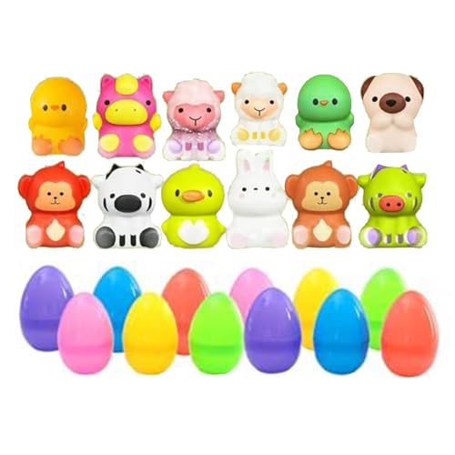 Easter Eggs with Squeeze Toys, Soft Prefilled Easter Eggs, Cute Slow Rising Stress Relief Toy, Fun Party Favors, Perfect Basket Stuffers for Holiday Celebrations von Fbinys