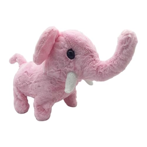 Elephant Plush Toy, Animal Stuffed Toy, Battery Powered Plush Elephant, Interactive Elephant Sensory Toy, Electric Elephant Toy with Sound, 9.06x5.91x3.15 Inches Elephant Toy for Sensory Development von Fbinys